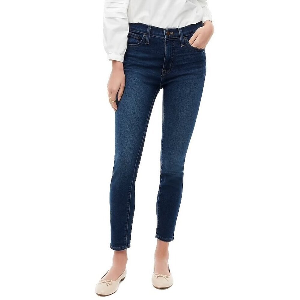 J Crew 9 in mid-rise skinny jean in signature stretch denim blue cotton preppy